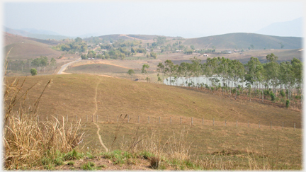 Agricultural countryside near  Site 1 of the Plain of Jars.