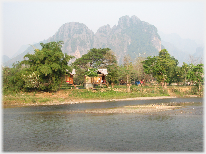 View directly across the Nam Khan from restaurant.