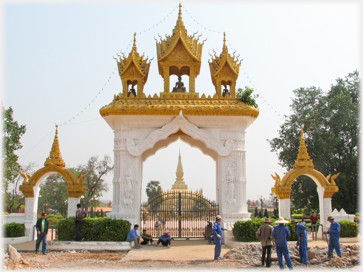 Entrance gates of the Pha That Luang.