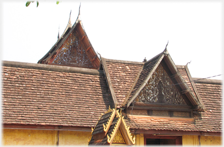 Details of roofs of the Wat Si Saket.
