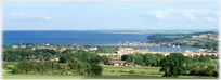 Panaramic view over Berwick down the coast.