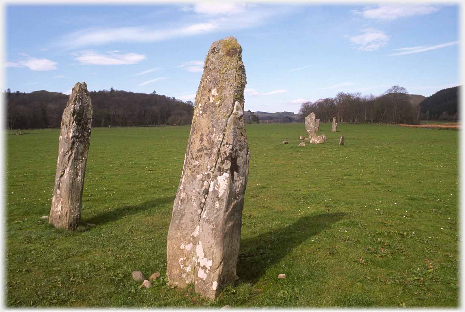 Series of stanfing stones.