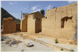 Old mud walled house.