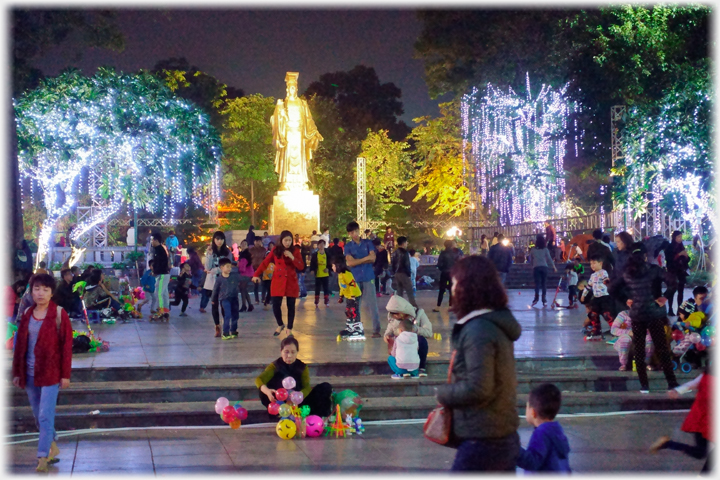 The Square at night