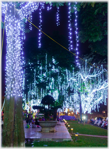 LED lights on the square