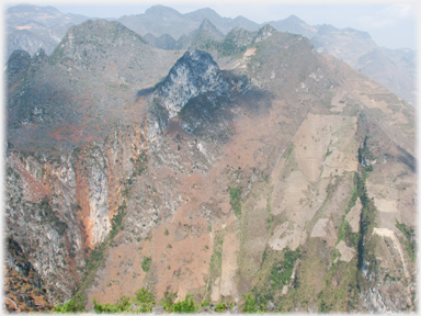 Scree slope on the north bank.