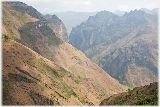 The hills by the gorge.