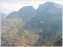 Road along hillside.