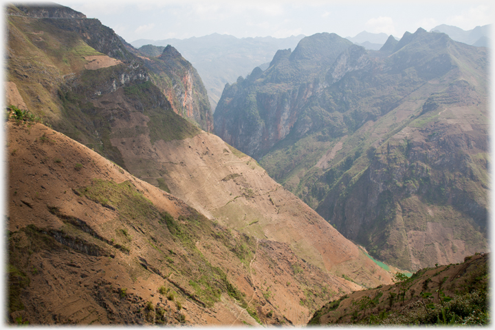 The gorge, road and river.