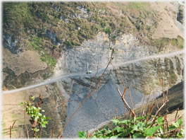 Recent landslip.