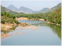 The Ma River and distant mountains.