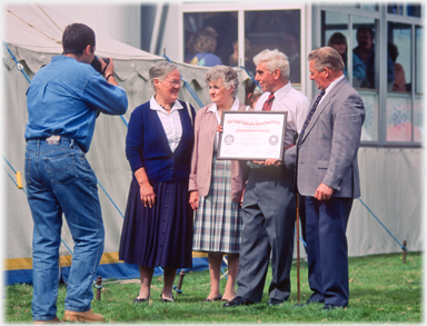 Presentation of long service certificate.