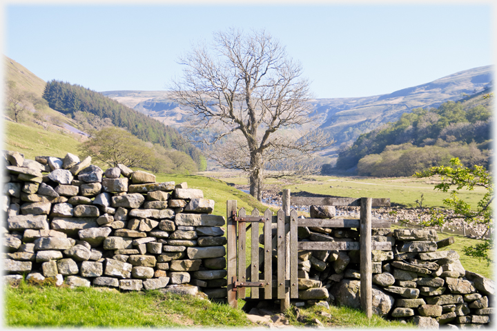 Narrow gate in dyke.