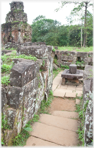 Passageway and lingam.