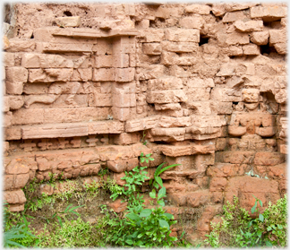 Old brick carvings.