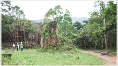 Monuments under restoration.