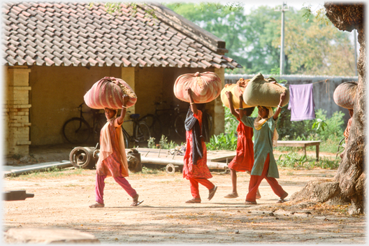 Women with head loads.