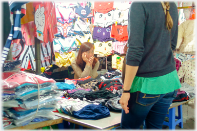 Stall with clothes