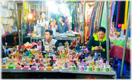 Stall with perfumes