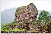 Hindu temple with jungle intruding.