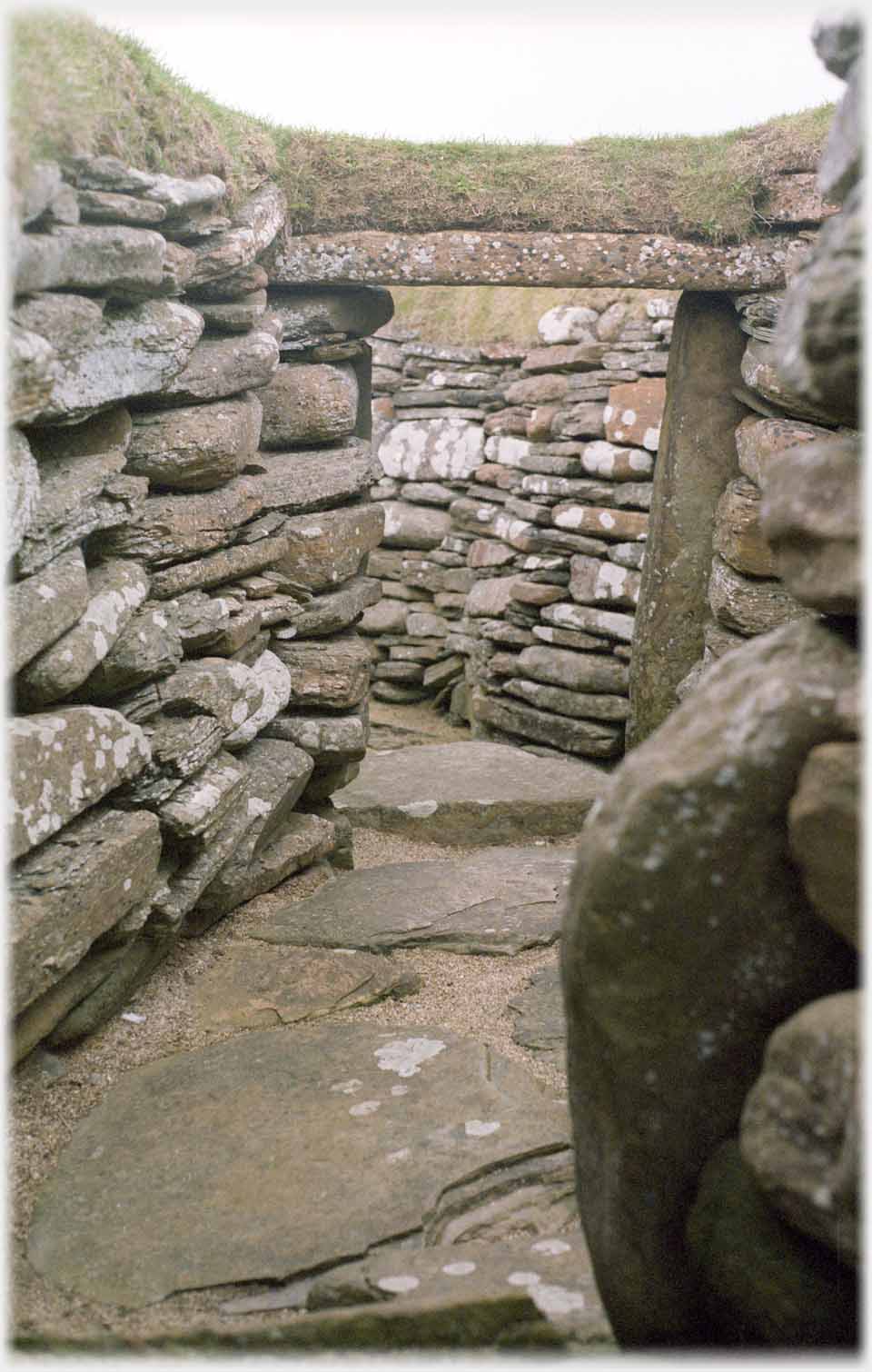 Passageway with door lintal.