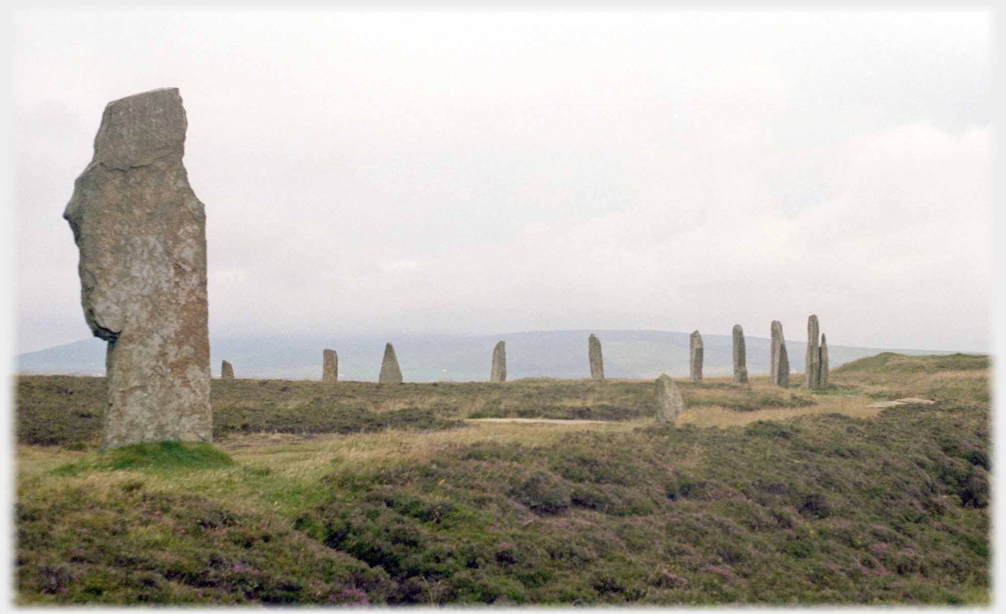 Near standing stone and ten others.