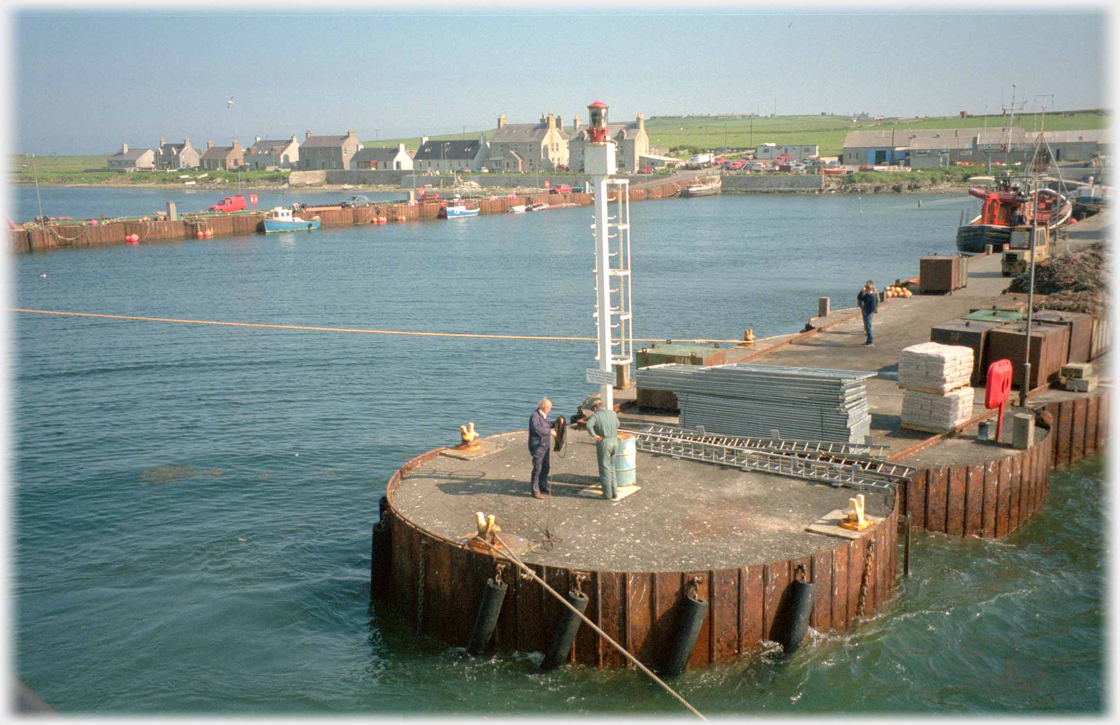 The quays of Westray harbour.