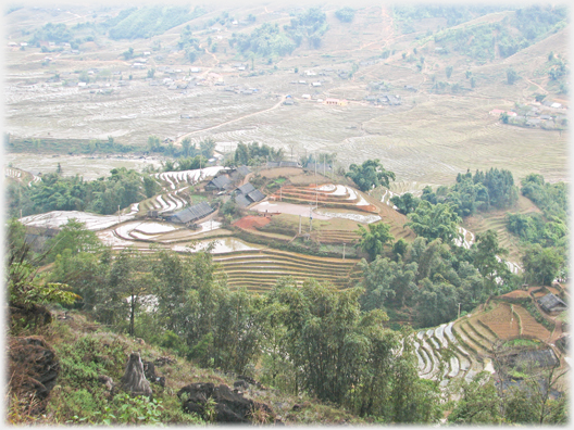 Village and terraces.