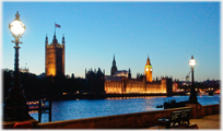 Houses of Parliament across the Thames.