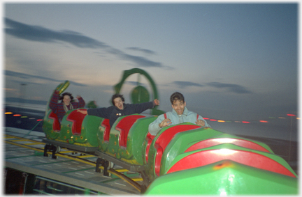 Nessie ride with passengers exclaiming.