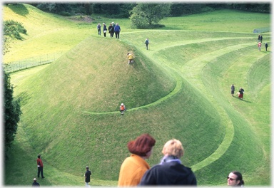 Looking at the serpent mound from the snail mound.