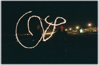 Patterns made by moving sparklers.