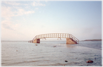 A bridge set in the sea.