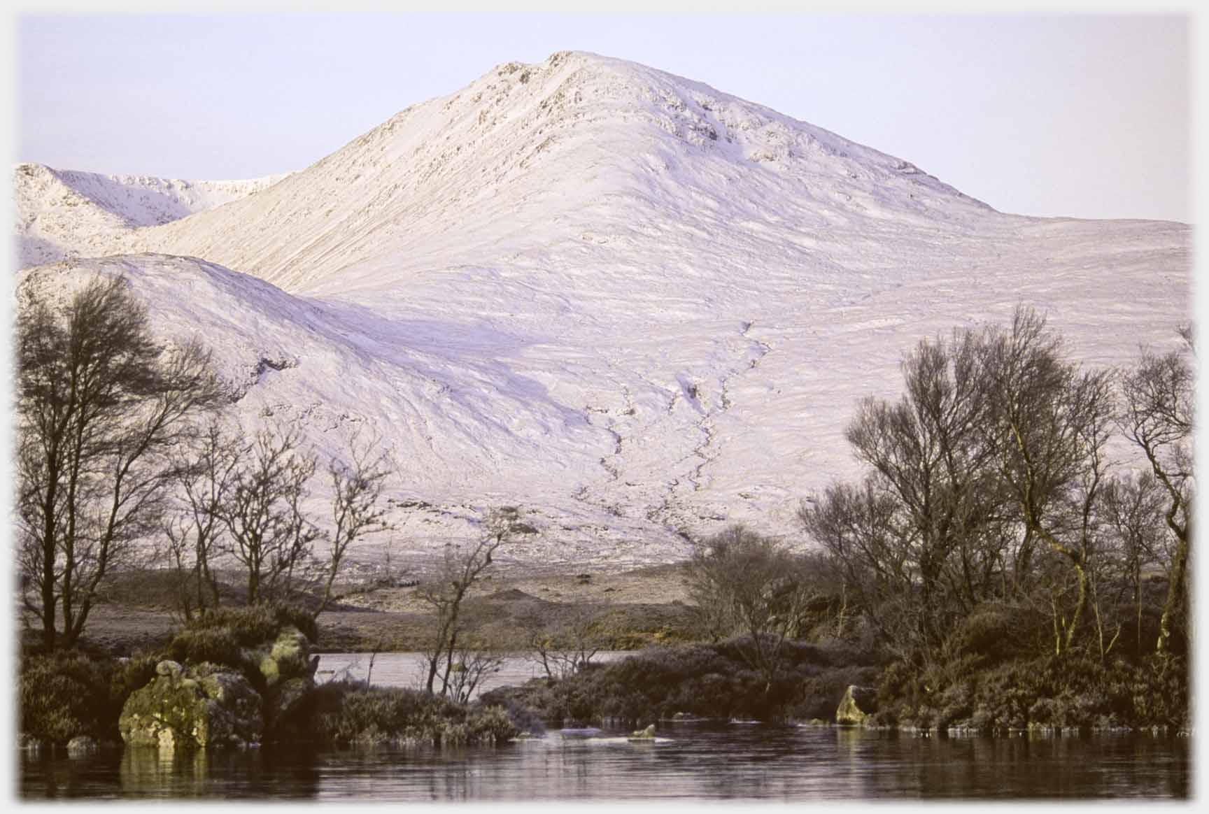 Snow covered hill.