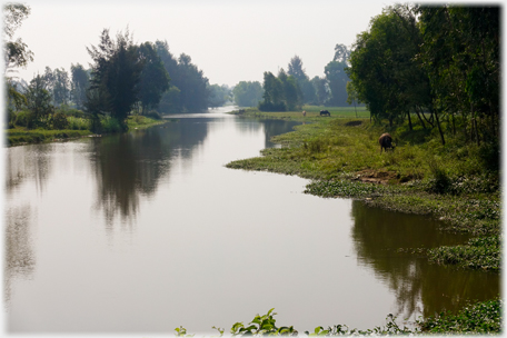 The main river of the area in the dry season.