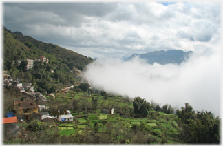 Clouds in the valley by Sa Pa.