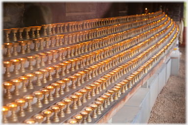 Stupas at the entrance