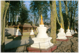 Stupas at the entrance