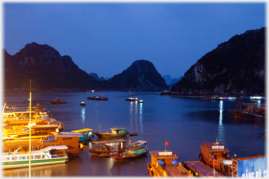 Halong Bay at dusk