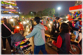 Crowds at night