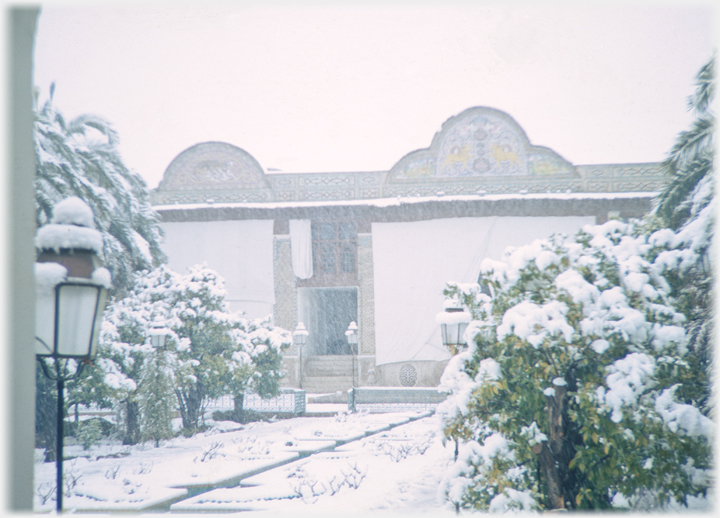 Narenjestan in snow.