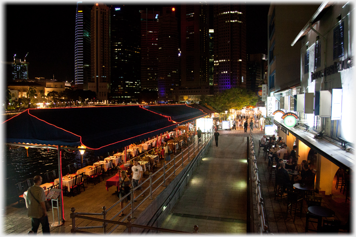 Walkway at Boat Quay.