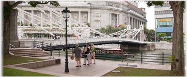 Cavenagh suspension bridge.