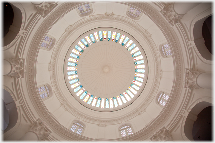 Inside dome of Singapore National Musem.