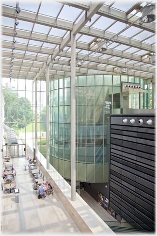 Cafe and rotunda in Singapore National Museum.