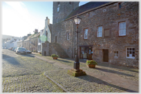 The somewhat pre-Georgian Tolbooth on Kirkcudbright's High Street.