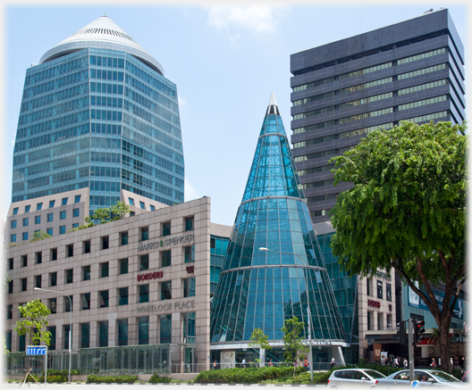 Orchard Road entrance to Wheelock Place.