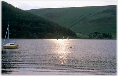 Boats at sunset.