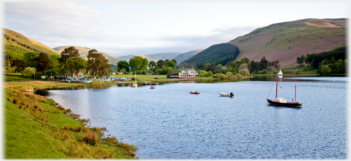 Sailing club and dinghies.