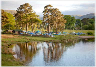 Dinghies grounded.